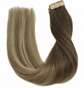 Virgin human hair extension tape in hair any hair color is available