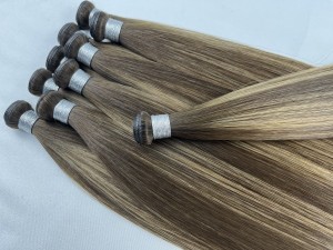 Jmxy hair factory 100% virgin cuticle human hair genius weft double drawn hair