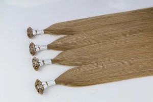 Virgin Cuticle human hair extension color #8 flat tip hair