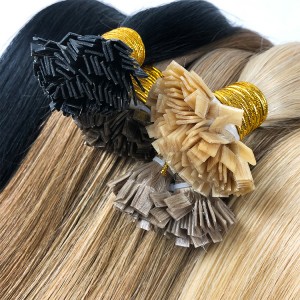 Full Thick Bottom Unprocessed Flat Tip Hair Extensions Double Drawn 100% Russian Human Hair Extension Flat Tip