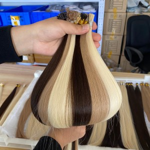 Full Thick Bottom Unprocessed Flat Tip Hair Extensions Double Drawn 100% Russian Human Hair Extension Flat Tip