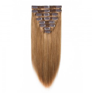 Factory Vendors top grade 100% Real Human Hair Extension Clip In Hair Extensions