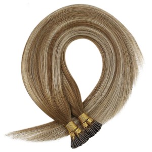 Popular Thick Bottom Unprocessed I Tip Hair Extensions Double Drawn 100% Remy Human Hair Extension