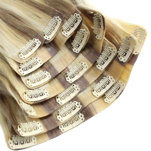 Venta popular de venta caliente 100% Humano Doble Doble Dibujado Virgin Gip Clip In Hair Extension Remy Cabello Central sin costura en la extensión del cabello