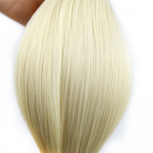 Großhandel Remy Human Hair White Blonde Doppelgezogene Nagelhaut ausgerichtet Vire menschliche Haarklebeband in Haarverlängerungen