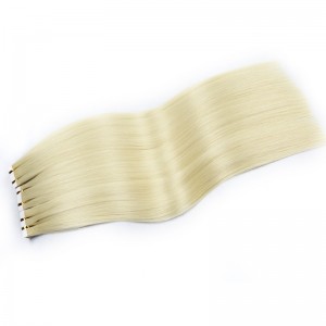 Wholesale Remy Human Hair White Blonde Double Drawn Cuticle Aligned Virgin Human Hair Tape In Hair Extensions