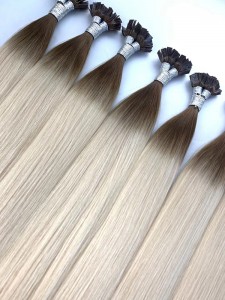 Jmxy haar ombre kleur platte tip maagd haarverlenging accepteer de aangepaste bestelling