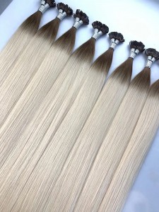 Jmxy haar ombre kleur platte tip maagd haarverlenging accepteer de aangepaste bestelling