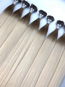 Jmxy haar ombre kleur platte tip maagd haarverlenging accepteer de aangepaste bestelling