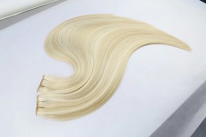 Highlight Couleur blonde Vierge cuticule cheveux humains Européens Hair Double Drawn Hair Waft