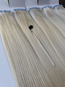 Tape in haaruitbreiding 100% maagdelijk menselijk haar blonde kleur snelle levering