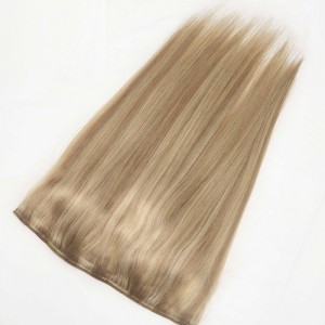 100% Human hair Virgin Clip In Hair Extension Remy Hair U clip in hair half wig