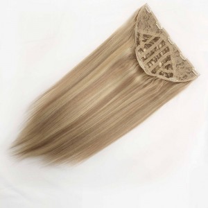 Cabelo humano 100% clipe virgem na extensão do cabelo Remy Hair u Clip no cabelo Half Wig